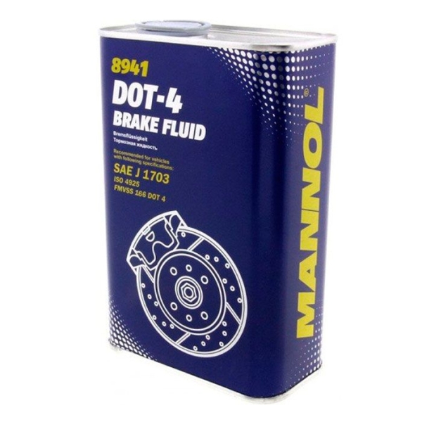 Тормозная жидкость MANNOL DOT-4 0,91 л.